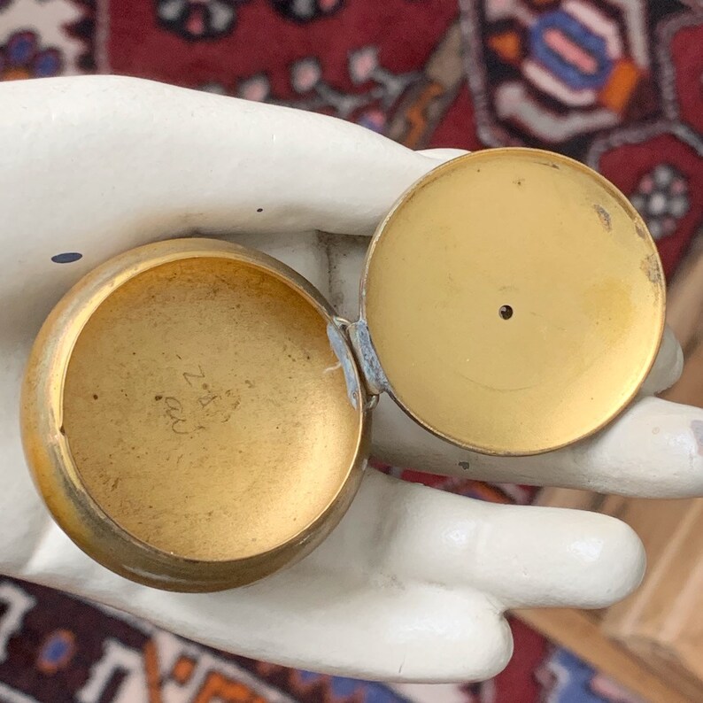 Victorian Brass Trinket Powder Box