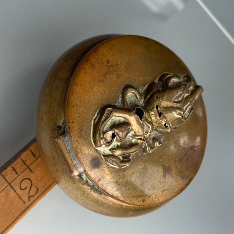 Victorian Brass Trinket Powder Box