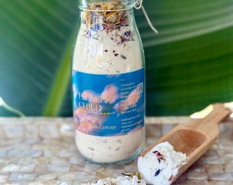 Bagno al latte di cocco e fiori selvatici: bagno al miele fatto a mano
