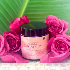 Rose Magnesium Whipped Body Butter: All Natural Essential Oils