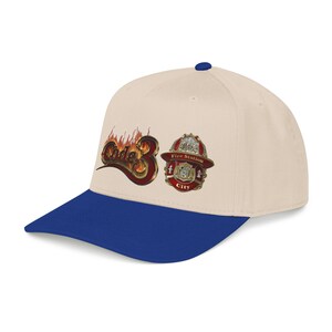 Code 3 Firefighter Emergency code printed Emblem Baseball Cap, Fire Station Badge, Flames image 7
