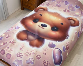 Kuschelige Bär Plüsch Decke, Samt Decke, Kinderzimmer Dekor, Kinder Geschenk