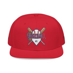 Baseball Crossed Bats, handschoen en basis Snapback, breng stijl aan games en dagelijks gebruik