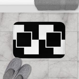 Badkamermat moderne geometrische badmat stijlvolle mat badkamerdecor, pluche comfortmat, housewarming cadeaumat stijl badkamerupgrade