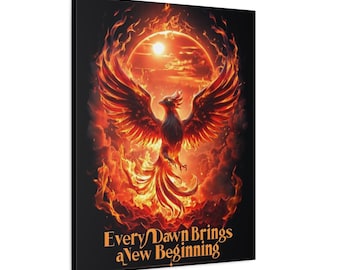 Phoenix Canvas Print – Inspirational Wall Art, New Beginnings Decor