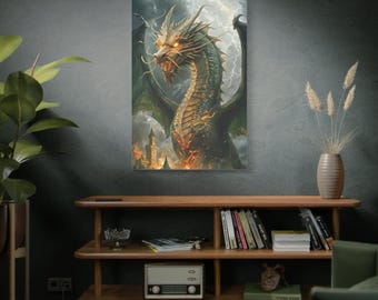 Leinwanddruck Fantasy Dragon | Gamer Wanddeko
