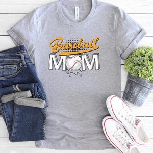 Baseball Mom Shirt, Cute Sports Mom T-Shirt with Baseball Graphic, Game Day Shirt for Moms, Team Mom Gift for Her