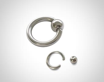 Titanium Ball Closure Ring BCR: Prince Albert Piercing Jewelry