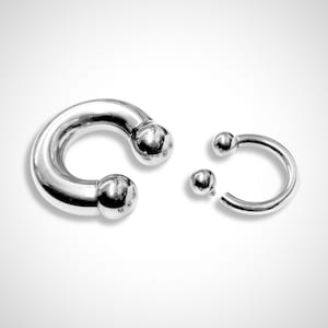 Titanium Prince Albert Ring: Horseshoe Circular Barbell (8G-00G)
