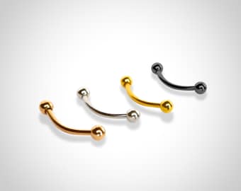 Piercing de labio vertical de titanio: 16 g/14 g
