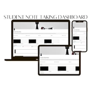 Mall för studentanteckningar 2025, allt-i-ett-instrumentpanel, minimalistisk estetik, akademisk anteckningsskrivare, universitetshögskola