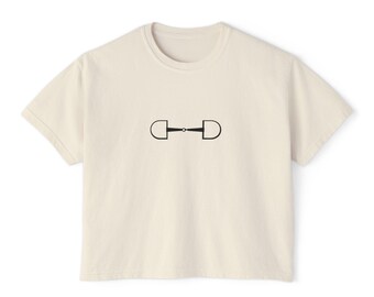 Equestrian Boxy Tee, Horse Bit T-Shirt for Women, Equestrian Lifestyle Shirt, Horses Gift, Horse Lover Top, Horse Riding Apparel