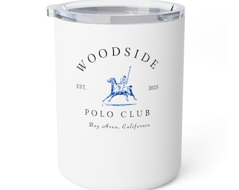 Equestrian Mug, Polo Club Gift, Woodside California Horse Lover Cup, Bay Area Souvenir, 10oz Insulated Coffee, Equestrian Decor