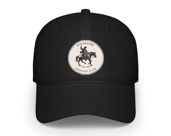 Western Cowboy Club Baseball Cap, Woodside California Equestrian Hat, Cowgirl Horse Lover Gift, Rodeo Apparel, Low Profile Ball Cap, Western