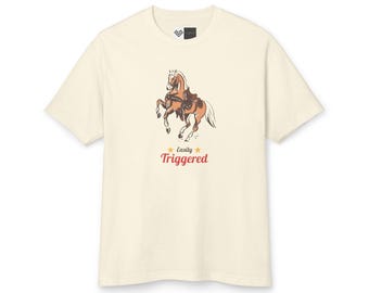 Vintage Western Apparel Unisex Tee - Roy Roger's Horse Trigger, Cowboy Cowgirl Retro Shirt, Hollywood Palomino Clothing, Equestrian Gift