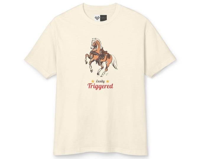 Vintage Western Apparel Unisex Tee - Roy Roger's Horse Trigger, Cowboy Cowgirl Retro Shirt, Hollywood Palomino Clothing, Equestrian Gift