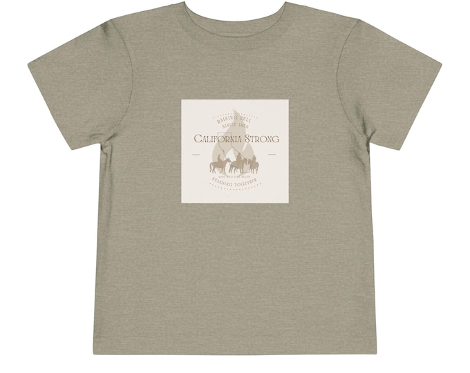 Cowboy Toddler Short Sleeve Tee - Support California Wildfire Relief, Western Kids Shirt, Donation Tee, Charity Children's Top, Rodeo
