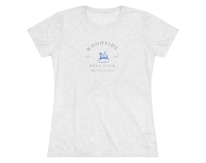 Equestrian Polo Club Tee, Woodside California Horses Shirt, Women's Triblend Tshirt Bay Area, Horse Lover Gift, Cute Equestrian Shirt,