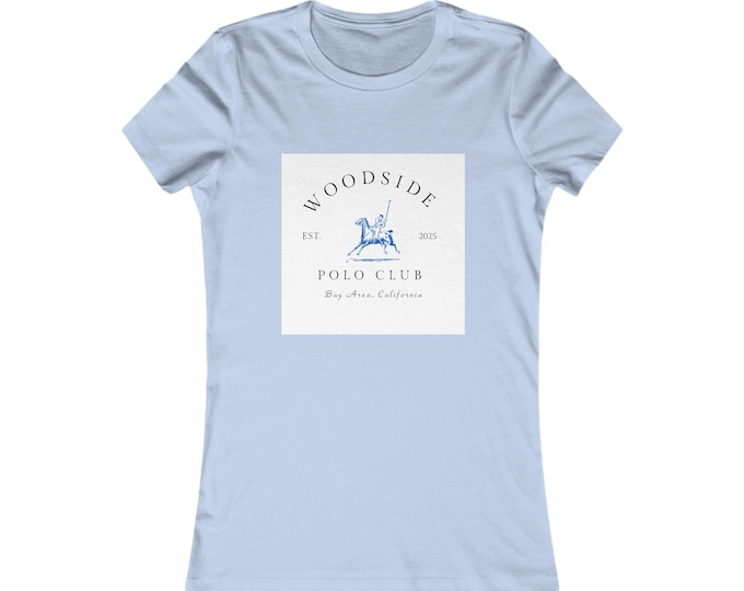 Equestrian Polo Club Tee for Women, Woodside California Horse Sport T-Shirt, Horse Lover Gift, Polo Player Apparel, Equestrian Clothing,