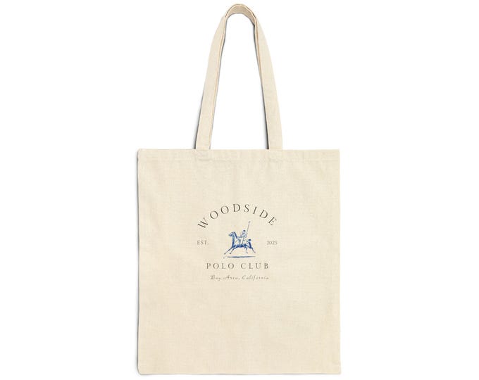 Equestrian Tote Bag - Woodside, California - Western Riders, Horse Lovers - Secret Club Tote, Social Club Bag, Polo Club Accessory