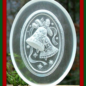 2013 Clear Festive Bells Cookie Mold - Springerle Mold - Marzipan Mold - Bell Mold - Gingerbread Mold - Christmas Mold - Ornament Mold