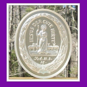 2296 Clear Tinted Jesus the Good Shepherd Mold - Religious Mold - Jesus Mold - Christ Mold - Springerle Mold - Cookie Mold - Easter Mold
