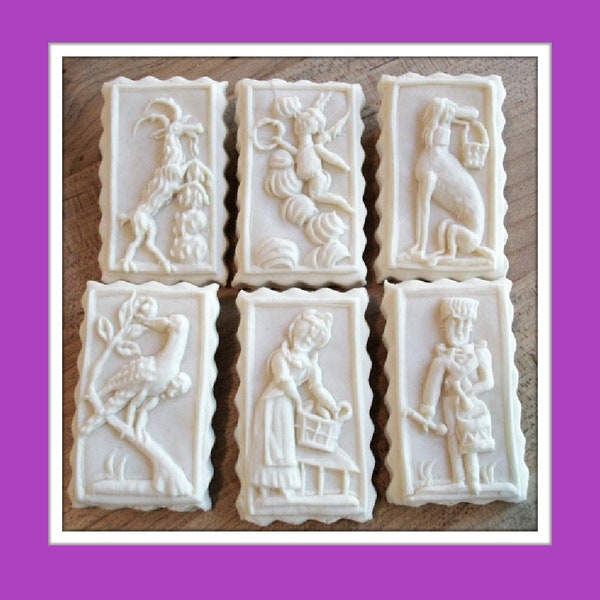1556 Wangen Angel 6 Image Cookie Mold - Springerle Mold - Marzipan Mold - Multi Board Mold - Multi-Image Mold - Ornament Mold - Angel Mold