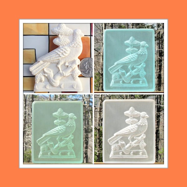 2184 Clear Tinted Weilimdorf Bird Mold - Cookie Mold - Springerle Mold - Paper Casting Mold - Marzipan Mold - Ornament Mold - Bird Mold