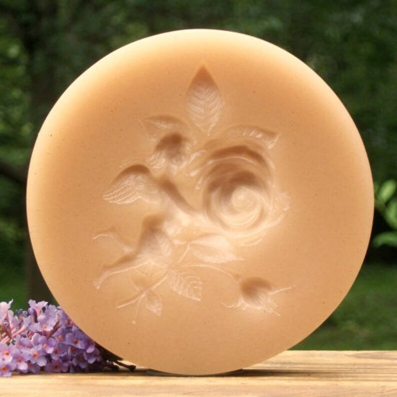Fairy Mold Paper Casting Mold 541 Small Eifel Fairie with Rose Marzipan Mold Gingerbread Mold Ornament Mold Springerle Mold