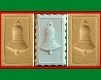 1563 Trankner Bell Cookie Mold - Springerle Mold - Christmas Mold - Marzipan Mold - Ornament Mold - Bell Mold - Paper Casting Mold