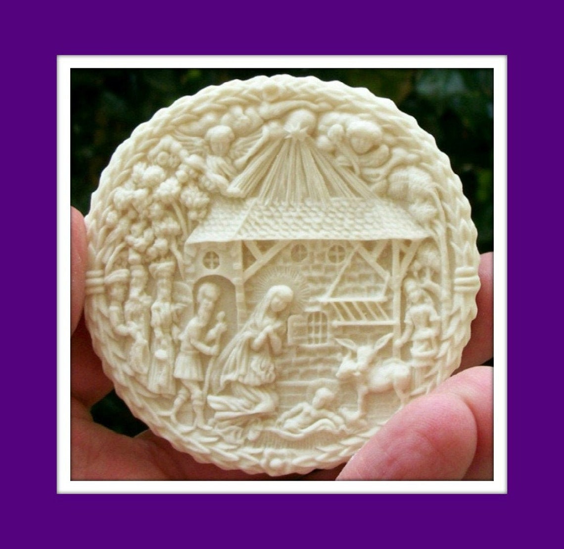 403 SMALL TSB Nativity Mold Springerle Mold Marzipan Mold Etsy