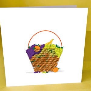 フルーツバスケットのあらゆる機会のカード - A4カード（半分に折る）または13.5 cm x 13.5 cm（切り取る）に自宅で印刷するか、プリンターに送信してください。