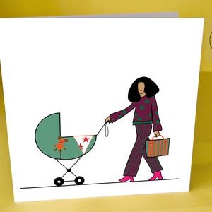 Cartão de Novo Bebê ByCii - Imprima em casa em A4 ou 13,5 cm x 13,5 cm ou envie para a gráfica