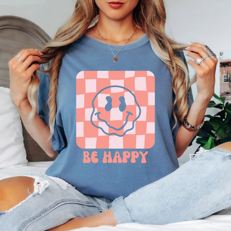 Checkered Smile Comfort Color Tee