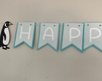Penguin Birthday Banner – Personalized Kids Birthday Party Decorations