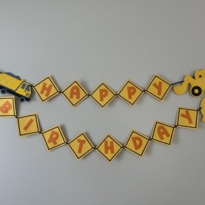 Construction Birthday Banner - Construction Birthday party - construction trucks