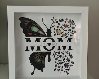 Customizable Mother's Day Shadow box-Home decor - Mother’s Day gift for mom, grandmother, nana, etc - personalized Mother’s Day gift