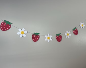 Strawberry and Daisy Garland, Party Banner