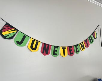 Juneteenth Banner | Juneteenth Decor | Freedom Day Garland | Black History Decor | Classroom & Event Banner