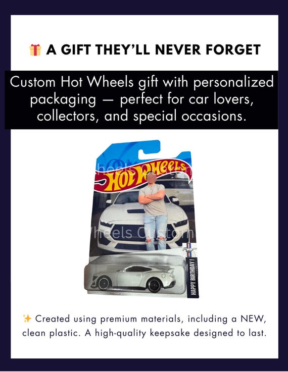 Custom Hot Wheels Gift, Personalized Packaging, Car Lover Gift, Birthday, Holiday, Collector Display