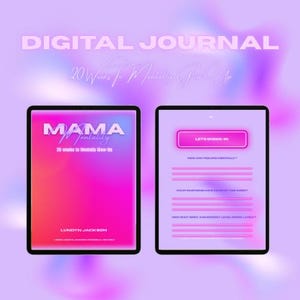 Mommy Mental Health Journal | 20-Week Guided Planner for Moms | GoodNotes Digital Journal & Printable PDF | Mental Glow-Up for Mothers