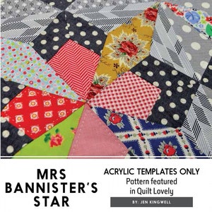 Mrs Bannister&#39;s Star Template Set von Jen Kingwell (Quilt Lovely)