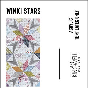 Winki Stars Template Set by Jen Kingwell -  (Pattern in Quilt Recipes Book)