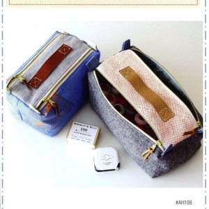 Padrão de bolsa com zíper duplo por Aneela Hoey (padrão de papel)