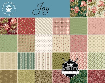 Preorder: Joy by Edyta Sitar of Laundry Basket Quilts Precut Fat Eighth Bundle Bundle of 33 Prints