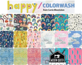 Happy by Carrie Bloomston für Windham Fat Quarter Bundle | 24 Drucke