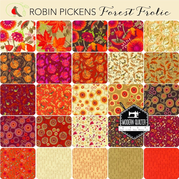 Lot Forest Frolic Fat Quarter par Robin Pickens pour Moda | 25 impressions