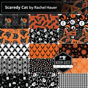 Scaredy Cat Fat Quarter Bundle by Rachel Hauer for Free Spirit | 15 Prints