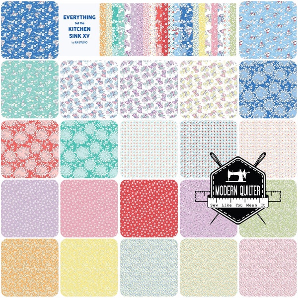Everything But The Kitchen Sink XV by RJR Fabrics - Fat Eighth Bundle - 21 prints