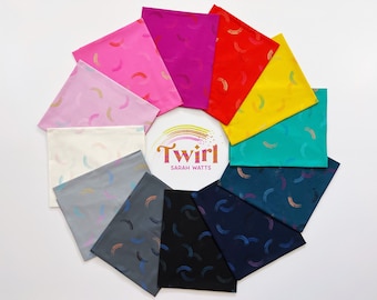 Twirl Precut Fat Quarter Bundle by Sarah Watts for Ruby Star Society | 12 Prints